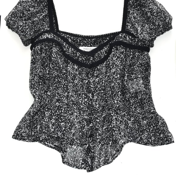 Yves Saint Laurent Semi-Sheered 100% Silk Blouse/Top - Picture 9 of 10